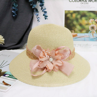 Women's Flower Lace Foldable Straw Hat