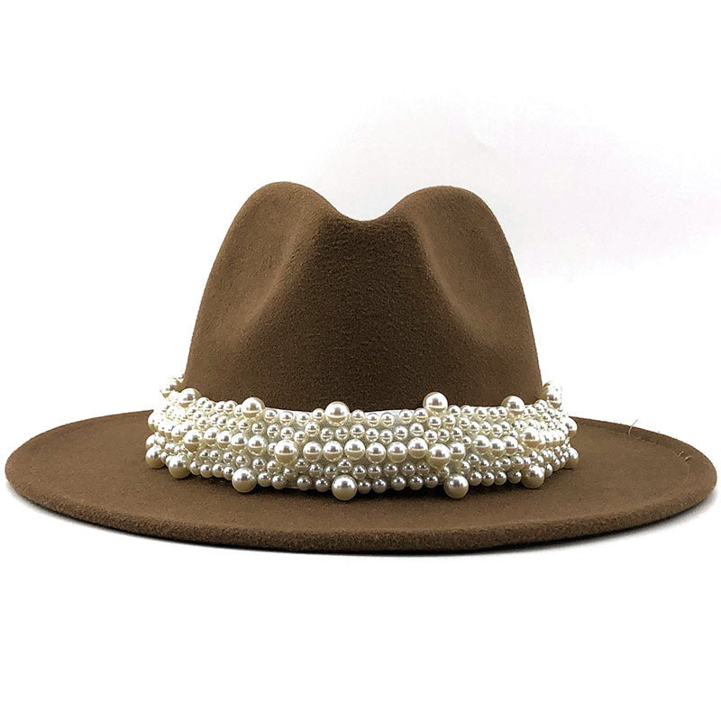 Women's pearl top hat