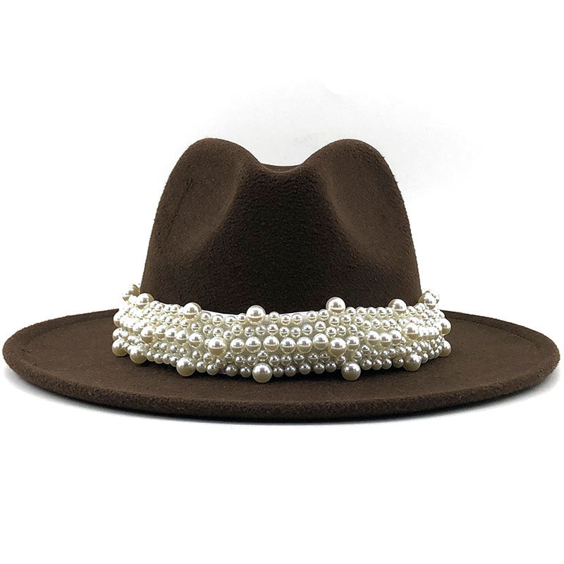 Women's pearl top hat