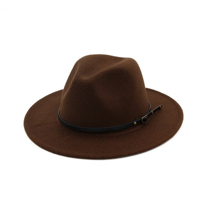 Autumn and Winter Wool Fedora Hat Fashion Women Wool Top Hat Black Hat Red Fedora Men Church Panama Sombrero Ha