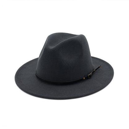 Autumn and Winter Wool Fedora Hat Fashion Women Wool Top Hat Black Hat Red Fedora Men Church Panama Sombrero Ha