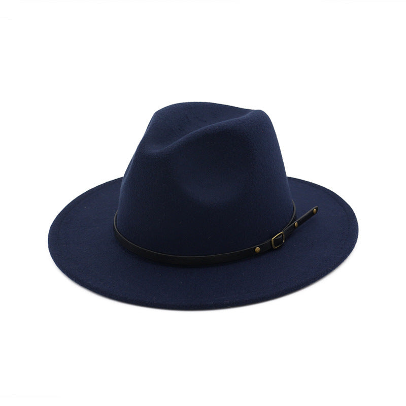 Autumn and Winter Wool Fedora Hat Fashion Women Wool Top Hat Black Hat Red Fedora Men Church Panama Sombrero Ha