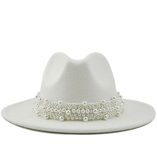 Women's pearl top hat