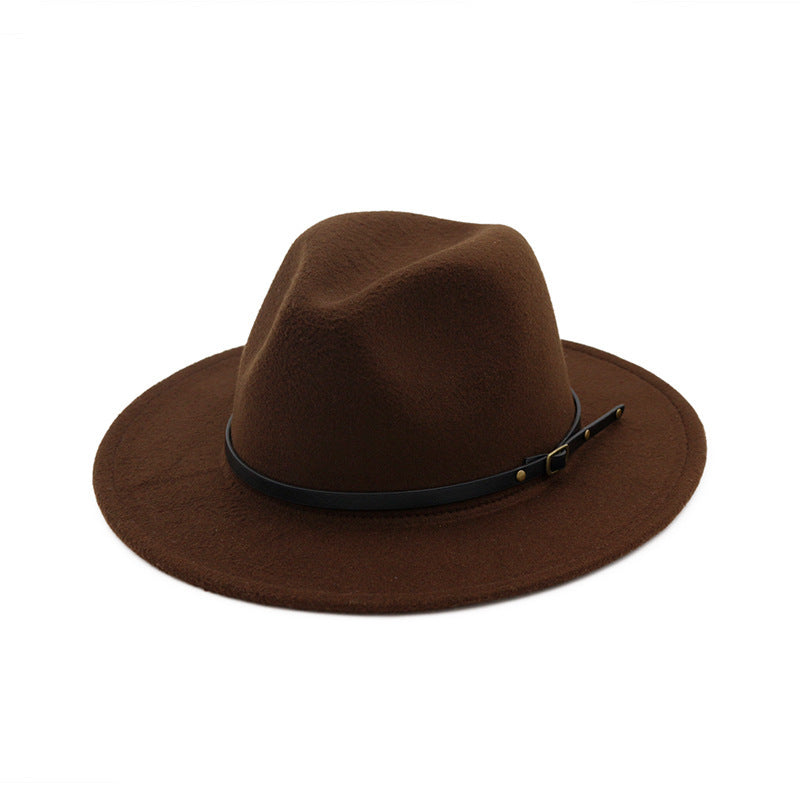 Autumn and Winter Wool Fedora Hat Fashion Women Wool Top Hat Black Hat Red Fedora Men Church Panama Sombrero Ha