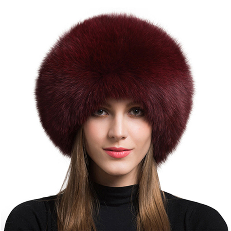 Fox Fur Hat Female Ear Protection