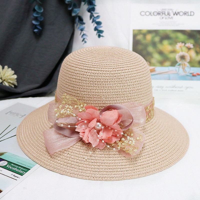 Women's Flower Lace Foldable Straw Hat