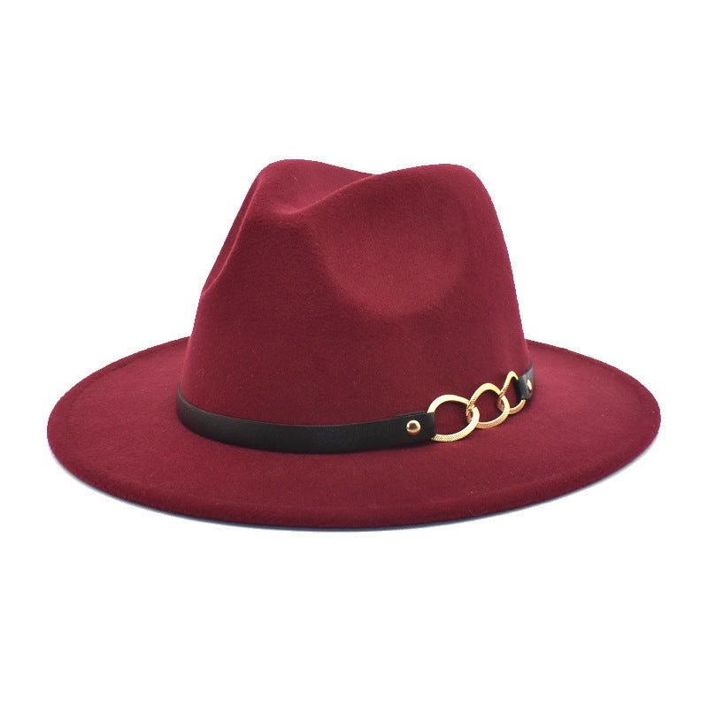 Women's Woolen Top Hat Belt Accessories