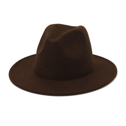 Double-sided Color Matching Flat Brim Fedora Hat