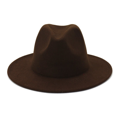 Double-sided Color Matching Flat Brim Fedora Hat