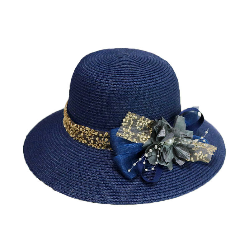 Women's Flower Lace Foldable Straw Hat