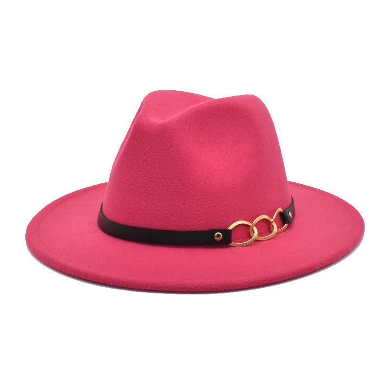 Women's Woolen Top Hat Belt Accessories