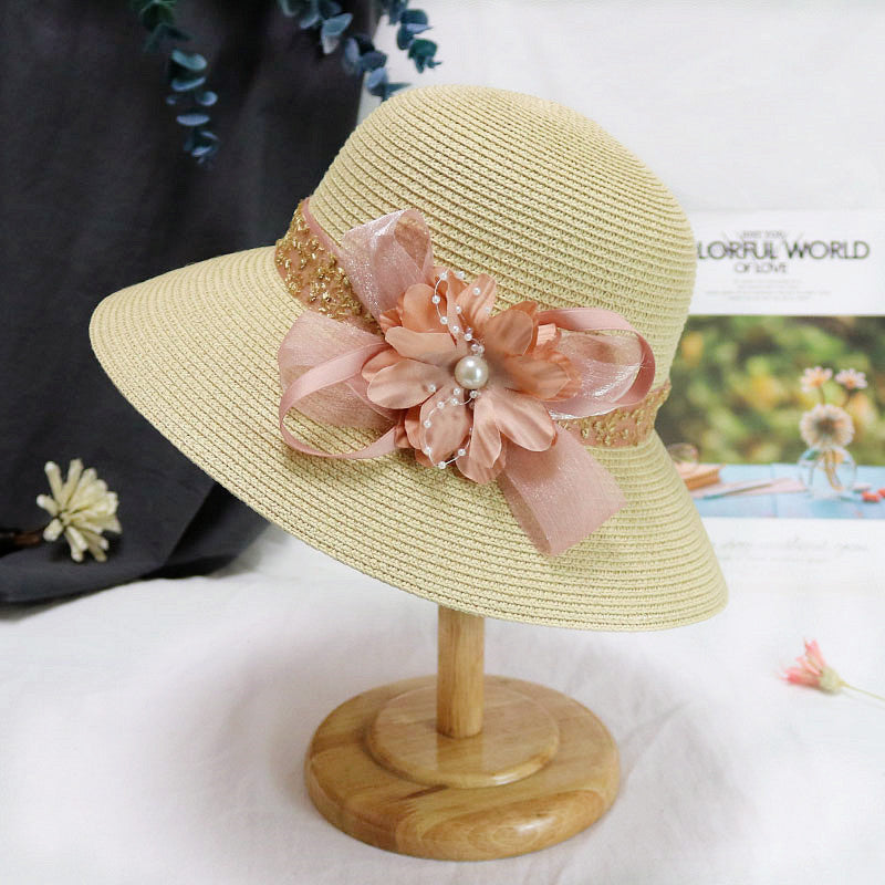 Women's Flower Lace Foldable Straw Hat