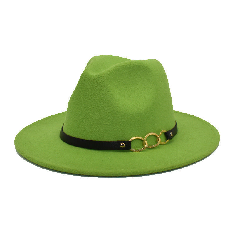 Women's Woolen Top Hat Belt Accessories