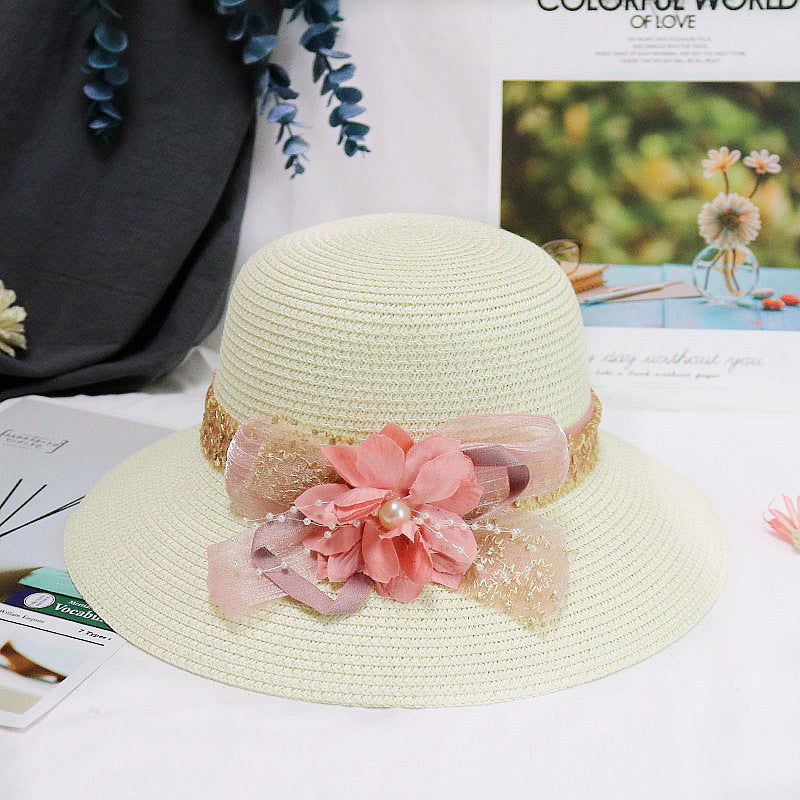 Women's Flower Lace Foldable Straw Hat