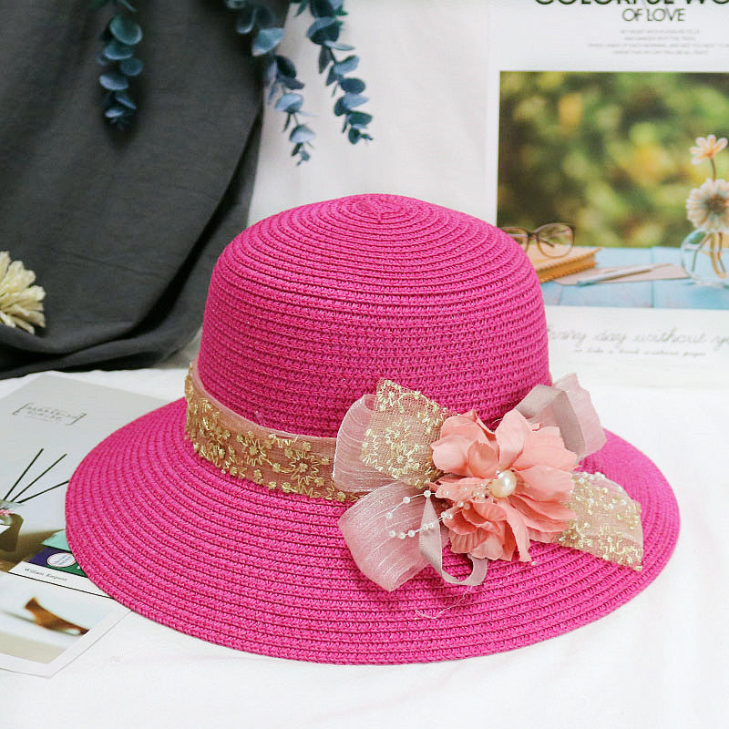 Women's Flower Lace Foldable Straw Hat