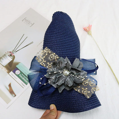 Women's Flower Lace Foldable Straw Hat